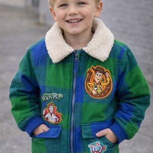 Disney Toy Story Kids Puffer Jacket - Green and Blue